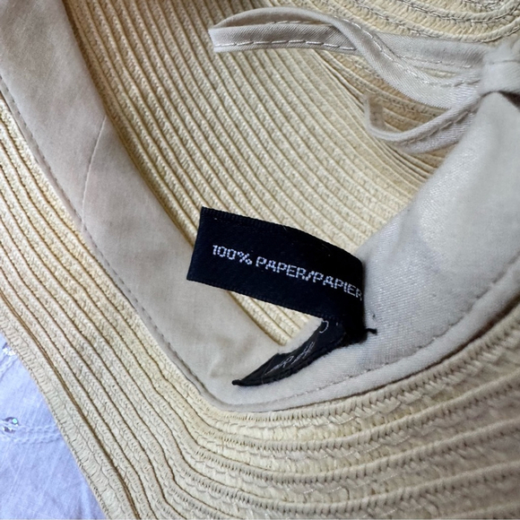 Parkhurst Paper Straw Cloche Hat 1920s Inspired with Black Bow & Adjustable Fit - Picture 6 of 6